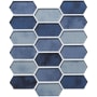 MSI Taos 10" x 12" Hexagon Dot-Mounted Mosaic Wall Tile - Glossy Glass Visual - Sold by Carton (8.3 SF/Carton) Boathouse Blue