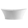 MTI Baths Mallory 66" Free Standing SculptureStone Experience Tub with Center Drain, Drain Assembly, and Overflow Matte White