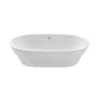 MTI Baths Leona 20" Oval SculptureStone Vessel Bathroom Sink Matte White