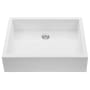 MTI Baths Wymara 19-7/8" Square SculptureStone Vessel Bathroom Sink Matte White