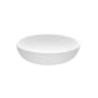 MTI Baths Luna 13-3/4" Round SculptureStone Vessel Bathroom Sink with Rolled Rim Matte White