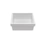 MTI Baths Continuum 15-3/4" Square SculptureStone Semi-Recessed Bathroom Sink Matte White