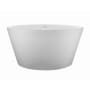 MTI Baths Halo 52" Free Standing SculptureStone Soaking Tub with Rolled Rim, Center Drain, Drain Assembly, and Overflow Matte White