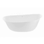 MTI Baths Boutique Lucia 71" Free Standing Solid Surface Soaking Tub with Center Drain, Drain Assembly, and Overflow White / Matte
