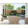 MTI Baths Acquabella 61-3/4" Free Standing Stone Composite Soaking Tub with Reversible Drain and Overflow Matte White