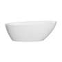 MTI Baths Acquabella 66-1/2" Free Standing Stone Composite Soaking Tub with Reversible Drain and Overflow White / Gloss