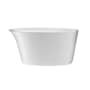 MTI Baths Acquabella Elko 55" Free Standing Stone Composite Soaking Tub with Left, Right Drain, Drain Assembly, and Overflow White / Matte