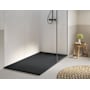 MTI Baths Acquabella 66" x 36" Rectangular Shower Base with Barrier Free Threshold and Reversible Drain Matte Black