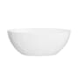 MTI Baths Acquabella 65-3/4" Free Standing Stone Composite Contemporary Soaking Tub with Center Drain and Overflow White / Gloss