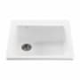 MTI Baths Basics 25" Undermount Single Basin Acrylic Kitchen Sink White / 1 Hole