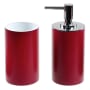 Nameeks Gedy Bathroom Package - Includes Tooth Brush Holder and Soap Dispenser Ruby Red