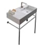 Nameeks Scarabeo Teorema 2.0 32" Rectangular Ceramic Console Bathroom Sink with One Faucet Hole - Includes Overflow White