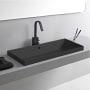 Nameeks Teorema 2 Rectangular Ceramic Drop In Sink Matte Black