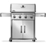 Napoleon Rogue 48,000 BTU 57 Inch Wide Liquid Propane Free Standing Grill with Wave Shaped Grates Stainless Steel