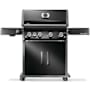 Napoleon Rogue PRO 62,000 BTU 61 Inch Wide Liquid Propane Free Standing Grill with Infrared Side Burner and Wave Shaped Grates Black