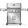 Napoleon Rogue PRO 62,000 BTU 61 Inch Wide Liquid Propane Free Standing Grill with Infrared Side Burner and Wave Shaped Grates Stainless Steel