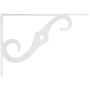 National Hardware 9-13/16 Inch Deep Shelf Support Antique White