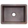 Native Trails Cocina 24" Undermount Single Basin Copper Kitchen Sink Antique Copper