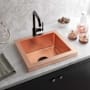 Native Trails Manhattan 17" Drop-In Single Basin Copper Bar Sink Polished Copper