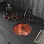 Native Trails Diego 12-1/2" Drop-In or Undermount Single Basin Copper Bar Sink Polished Copper
