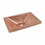 Native Trails Hana 20" Rectangular Copper Drop In Bathroom Sink Polished Copper