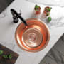 Native Trails Redondo Chico 15" Drop-In or Undermount Single Basin Copper Bar Sink Polished Copper
