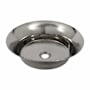 Native Trails Maestro Bajo 16-1/4" Circular Copper Vessel Bathroom Sink Polished Nickel