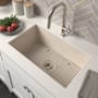 Native Trails NativeStone 30" Undermount Single Basin Concrete Kitchen Sink Sand