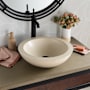 Native Trails NativeStone 17" Circular Concrete Vessel Bathroom Sink Sand
