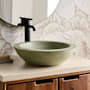 Native Trails NativeStone 17" Circular Concrete Vessel Bathroom Sink Sage