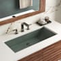 Native Trails NativeStone 31" Rectangular Concrete Undermount Bathroom Sink Forest