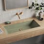 Native Trails NativeStone 31" Rectangular Concrete Undermount Bathroom Sink Sage