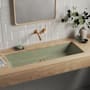 Native Trails NativeStone 37" Rectangular Concrete Undermount Bathroom Sink Sage