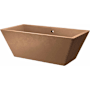 Native Trails NativeStone 66" Free Standing Concrete Soaking Tub with Center Drain and Overflow Terracotta