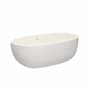 Native Trails NativeStone 66" Free Standing Concrete Soaking Tub with Center Drain and Overflow Pearl