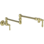 Newport Brass Chesterfield 4.5 GPM Wall Mounted Single Hole Pot Filler Uncoated Polished Brass - Living