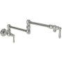 Newport Brass Chesterfield 4.5 GPM Wall Mounted Single Hole Pot Filler Polished Nickel