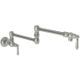 Newport Brass Chesterfield 4.5 GPM Wall Mounted Single Hole Pot Filler Satin Nickel - PVD