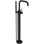 Newport Brass East Square Floor Mounted Tub Filler with Built-In Diverter - Includes Hand Shower Flat Black