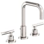 Newport Brass East Square 1.2 GPM Widespread Bathroom Faucet with Pop-Up Drain Assembly Polished Nickel (PVD)