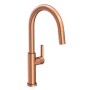 Newport Brass East Linear 1.8 GPM Single Hole Pull Down Kitchen Faucet Antique Copper