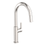 Newport Brass East Linear 1.8 GPM Single Hole Pull Down Kitchen Faucet Polished Nickel (PVD)