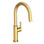 Newport Brass East Linear 1.8 GPM Single Hole Pull Down Kitchen Faucet Polished Gold (PVD)