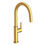Newport Brass East Linear 1.8 GPM Single Hole Pull Down Kitchen Faucet Satin Gold (PVD)
