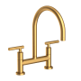 Newport Brass East Linear 1.8 GPM Widespread Bridge Kitchen Faucet with Lever Handles Satin Bronze (PVD)