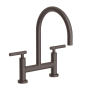 Newport Brass East Linear 1.8 GPM Widespread Bridge Kitchen Faucet with Lever Handles Oil Rubbed Bronze