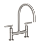 Newport Brass East Linear 1.8 GPM Widespread Bridge Kitchen Faucet with Lever Handles Stainless Steel (PVD)