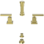Newport Brass Secant Double Handle Widespread Bidet Faucet with Vacuum Breaker and Metal Lever Handles Forever Brass (PVD)