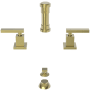 Newport Brass Secant Double Handle Widespread Bidet Faucet with Vacuum Breaker and Metal Lever Handles Polished Brass Uncoated (Living)