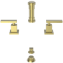 Newport Brass Secant Double Handle Widespread Bidet Faucet with Vacuum Breaker and Metal Lever Handles Satin Brass (PVD)